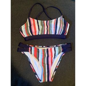 Medium Striped Bikini Set
